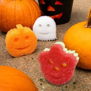 Scrub Daddy 2025 Halloween Shapes with Mommy Pumpkin – Mommy Clown and Daddy Ghost – Limited Edition | scrubdaddy Selection | Scrubdaddystart B0FE